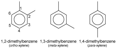 3 đồng phân xylene